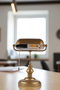 Opviq Lámpara de Mesa de Metal con Acabado Dorado
